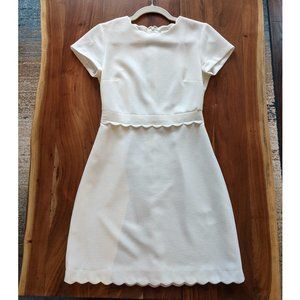Club Monaco Santina White Scalloped Dress